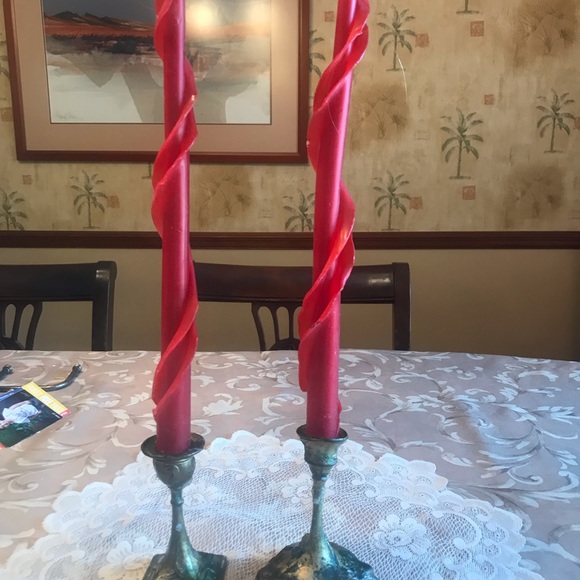 ART NOUVEAU CANDLE HOLDERS - Picture 15 of 16